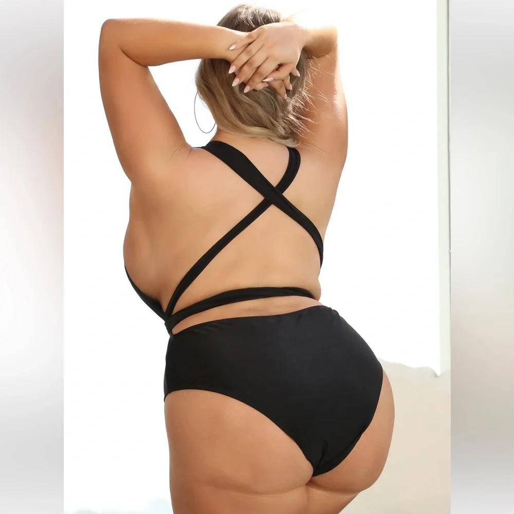 Dream Vacation Wrap Strap One Piece Swimsuit - Picture 3 of 5